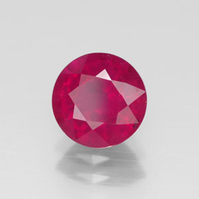 Rubis rouge naturelle coupe roude, 1,76 ct, VS-SI