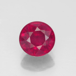 Rubis rouge naturelle coupe roude, 1,98 ct, VS-SI