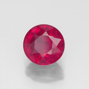 Rubis rouge naturelle coupe roude, 1,98 ct, VS-SI