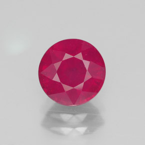 Rubis rouge naturelle coupe roude, 1,78 ct, SI