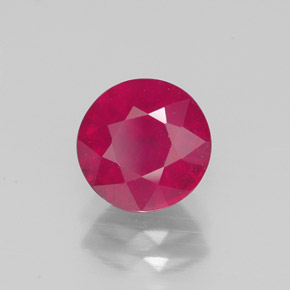 Rubis rouge naturelle coupe roude, 1,78 ct, SI