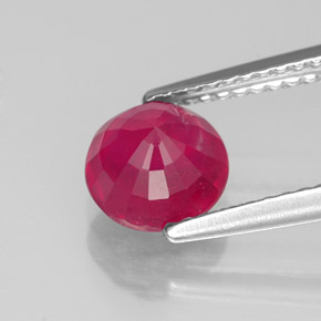 Rubis rouge naturelle coupe roude, 1,78 ct, SI