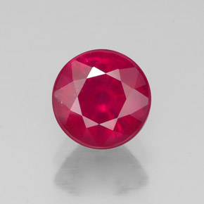 Rubis rouge naturelle coupe roude, 1,78 ct, VS-SI