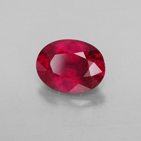 Rubis rouge naturelle coupe ovale, 1,60 ct, VS-SI