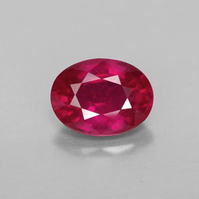Rubis rouge naturelle coupe ovale, 1,78 ct, VS-SI