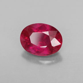Rubis rouge naturelle coupe ovale, 1,78 ct, VS-SI