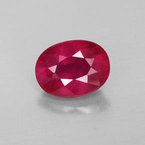 Rubis rouge naturelle coupe ovale, 2,02 ct, VS-SI
