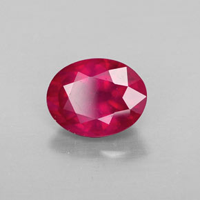 Rubis rouge naturelle coupe ovale, 1,81 ct, VS-SI
