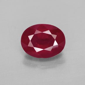 Rubis rouge naturelle coupe ovale, 2,11 ct, VS-SI