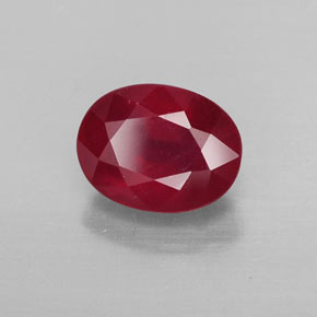 Rubis rouge naturelle coupe ovale, 2,11 ct, VS-SI