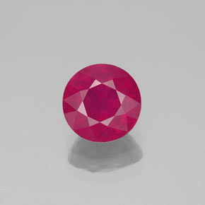 Rubis rouge naturelle coupe roude, 1,88 ct, VS-SI