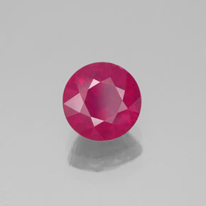 Rubis rouge naturelle coupe roude, 1,88 ct, VS-SI