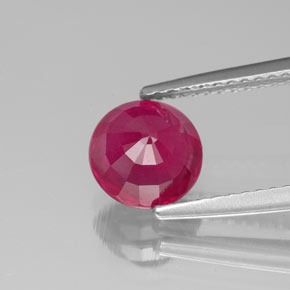 Rubis rouge naturelle coupe roude, 1,88 ct, VS-SI