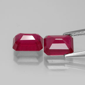 Achetez naturel ct rouge rubis gems, taille émeraude, en provenance madagascar chez gemselect. en stock, livraison internationale!