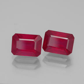Achetez naturel ct rouge rubis gems, taille émeraude, en provenance madagascar chez gemselect. en stock, livraison internationale!