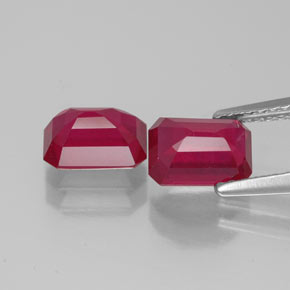 Achetez naturel ct rouge rubis gems, taille émeraude, en provenance madagascar chez gemselect. en stock, livraison internationale!