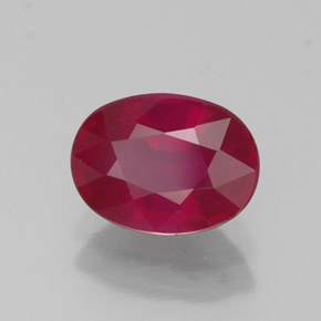 Rubis rouge naturelle coupe ovale, 1,86 ct, VS-SI