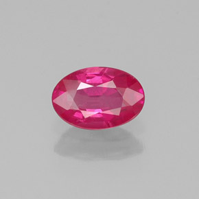 Rubis rouge naturelle coupe ovale, 0,32 ct, VS-SI
