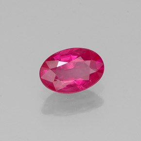 Rubis rouge naturelle coupe ovale, 0,32 ct, VS-SI