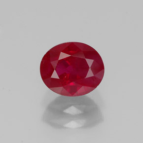 Rubis rouge naturelle coupe ovale, 1,07 ct, SI