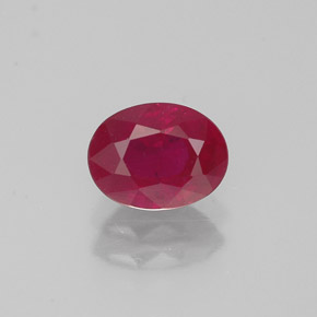 Rubis rouge naturelle coupe ovale, 1,12 ct, VS-SI