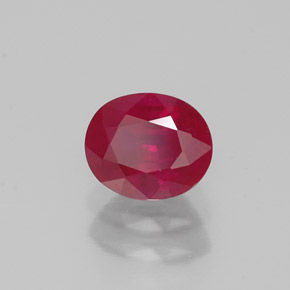 Rubis rouge naturelle coupe ovale, 1,09 ct, SI