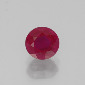 Rubis rouge naturelle coupe roude, 1,08 ct, VS-SI