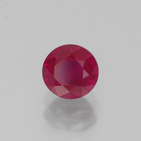 Rubis rouge naturelle coupe roude, 1,08 ct, VS-SI