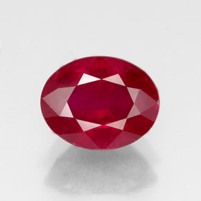 Rubis rouge naturelle coupe ovale, 2,49 ct, VS-SI