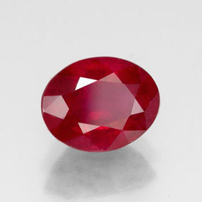 Rubis rouge naturelle coupe ovale, 2,49 ct, VS-SI