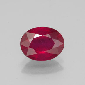 Rubis rouge naturelle coupe ovale, 1,93 ct, VS-SI
