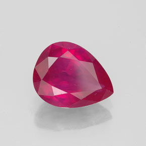 Rubis rouge naturelle en forme de poire, 1,85 ct, VS-SI