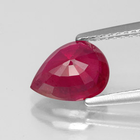 Rubis rouge naturelle en forme de poire, 2,03 ct, VS-SI