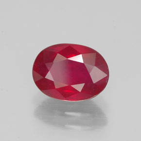 Rubis rouge naturelle coupe ovale, 1,90 ct, VS-SI