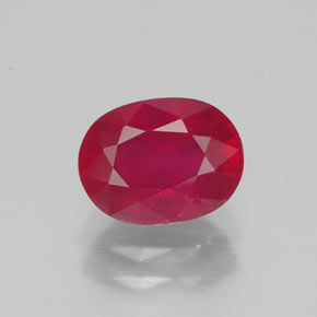 Rubis rouge naturelle coupe ovale, 1,86 ct, VS-SI