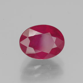 Rubis rouge naturelle coupe ovale, 1,91 ct, VS-SI
