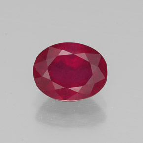 Rubis rouge naturelle coupe ovale, 1,78 ct, VS-SI