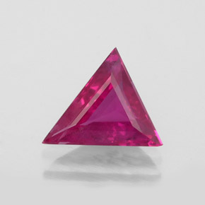 Rubis rouge naturelle trillion, 1,36 ct, VS-SI