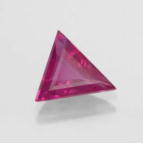 Rubis rouge naturelle trillion, 1,36 ct, VS-SI