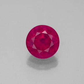 Rubis rouge naturelle coupe roude, 1,75 ct, VS-SI
