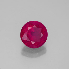 Rubis rouge naturelle coupe roude, 1,75 ct, VS-SI