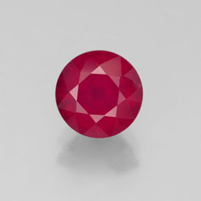 Rubis rouge naturelle coupe roude, 1,89 ct, VS-SI