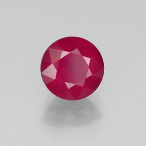 Rubis rouge naturelle coupe roude, 1,89 ct, VS-SI