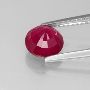 Rubis rouge naturelle coupe roude, 1,89 ct, VS-SI