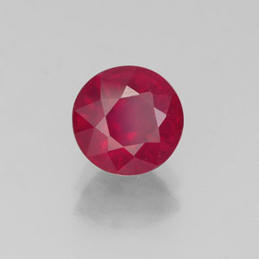 Rubis rouge naturelle coupe roude, 1,87 ct, VS-SI