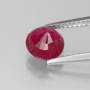 Rubis rouge naturelle coupe roude, 1,87 ct, VS-SI