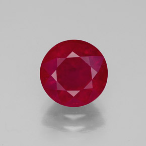 Rubis rouge naturelle coupe roude, 2,58 ct, SI