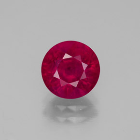 Rubis rouge naturelle coupe roude, 1,87 ct, VS-SI