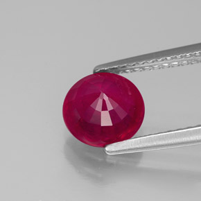 Rubis rouge naturelle coupe roude, 1,87 ct, VS-SI