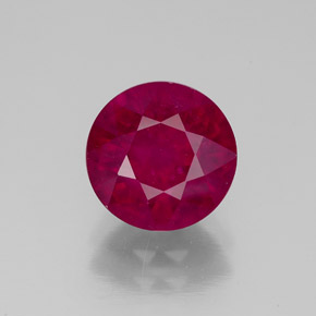 Rubis rouge naturelle coupe roude, 2,79 ct, VS-SI